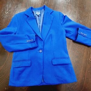 Pendleton Virgin Wool Blazer Jacket Women’s Size 6 P Blue Single Breasted Flawed